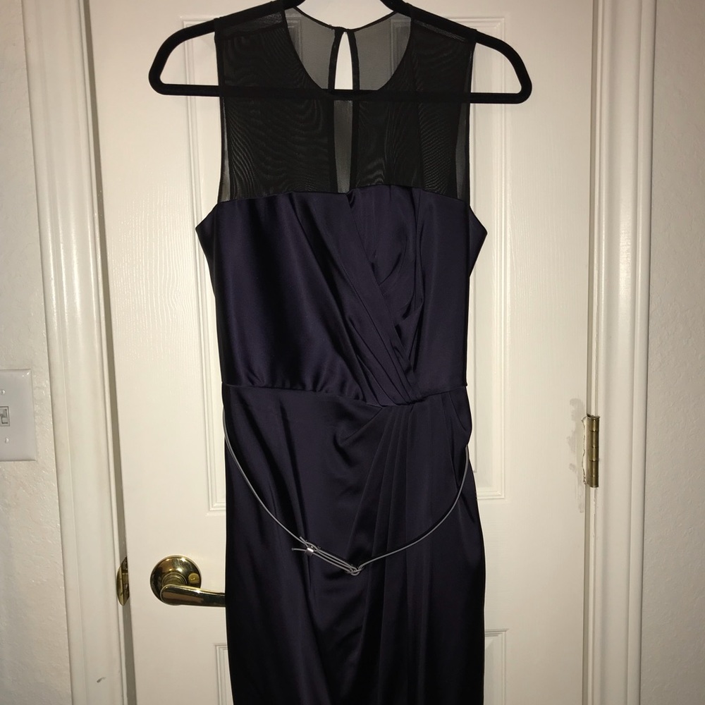 Donna Morgan purple satin dress